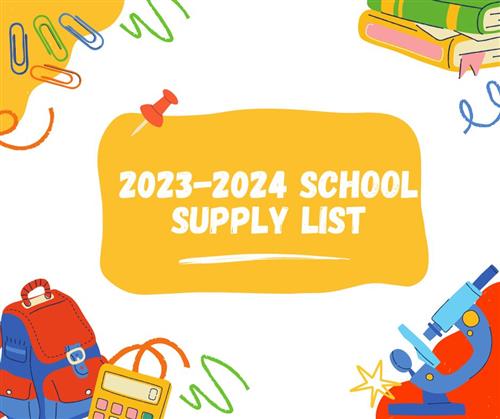 School supply list